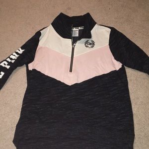 Half zip sweat shirt